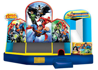 Large Justice League 5 in 1 Combo Bounce House Rental