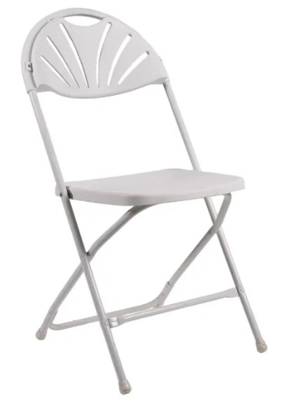 Adult White Fan Back Chairs